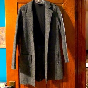 Classy S Grey Wool/Polyester Coat by Halogen
